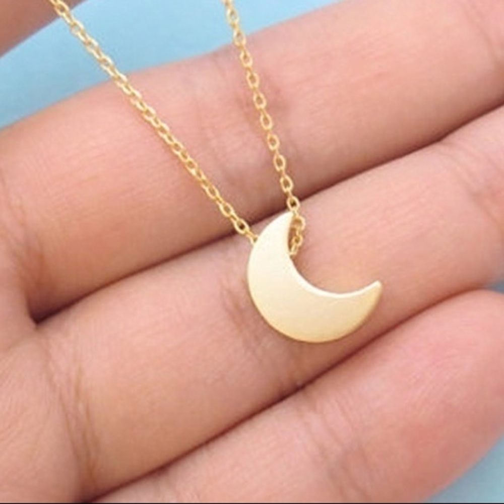 moon gold necklace